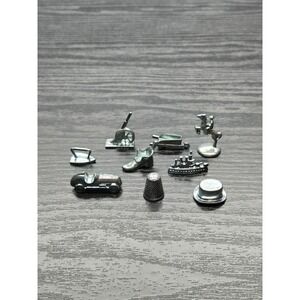 Monopoly Metal Tokens‎ Lot Cannon Iron Shoe Horse Car Ship Thimble Top Hat